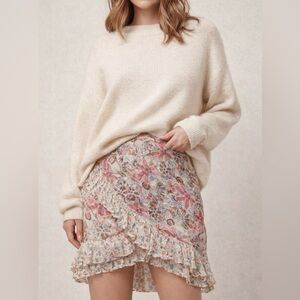 Free People Around the World Skirt Ivory
